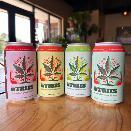 Little Trees Hemp Derived THC Sparkling Waters - 4-Pack Flavor Sampler