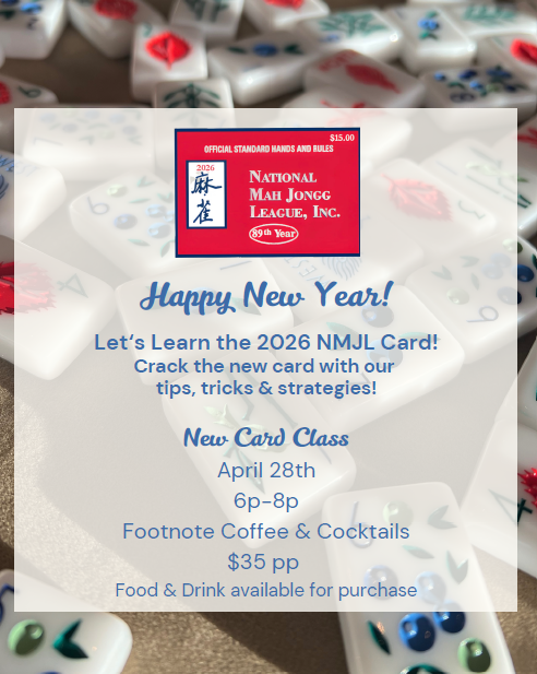 Mahjong New Card Class @ Footnote Coffee and Cocktails - Foothills Brewing