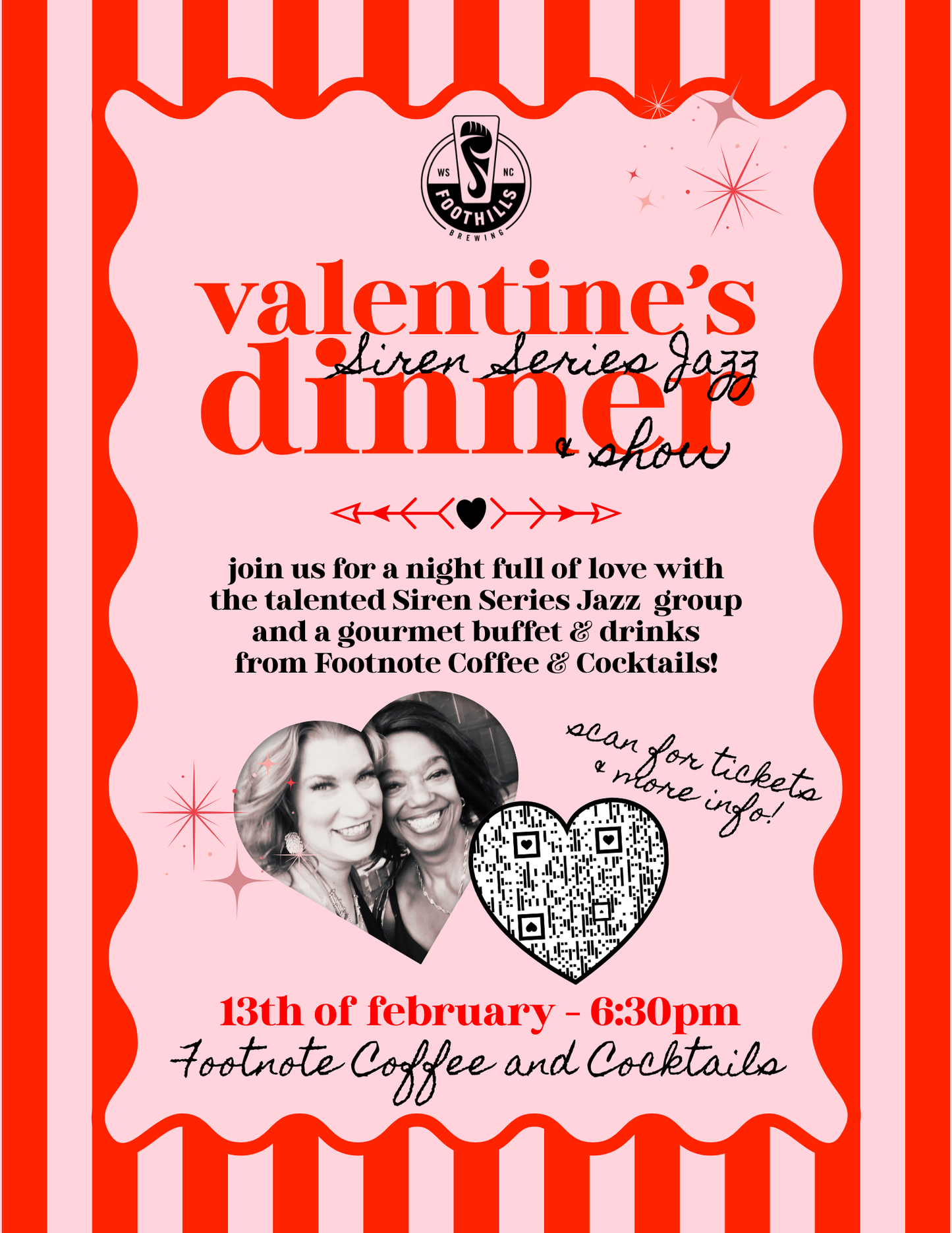 Siren Series Jazz Valentine's Day Dinner & Show - Couple's Ticket