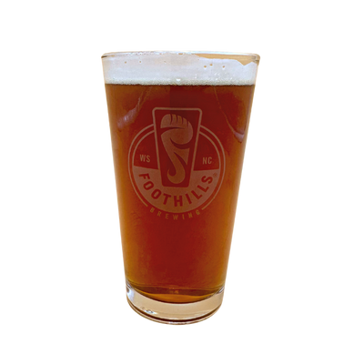 Foothills Brewing Frosted Logo Pint Glass