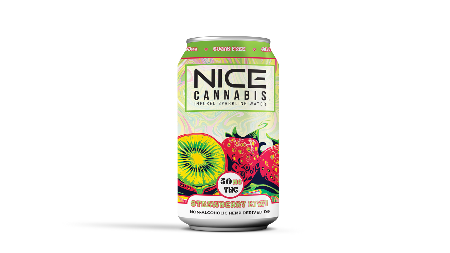 Nice Cannabis - 50mg Sparkling Water - Kiwi Strawberry 4-Pack - Foothills Brewing