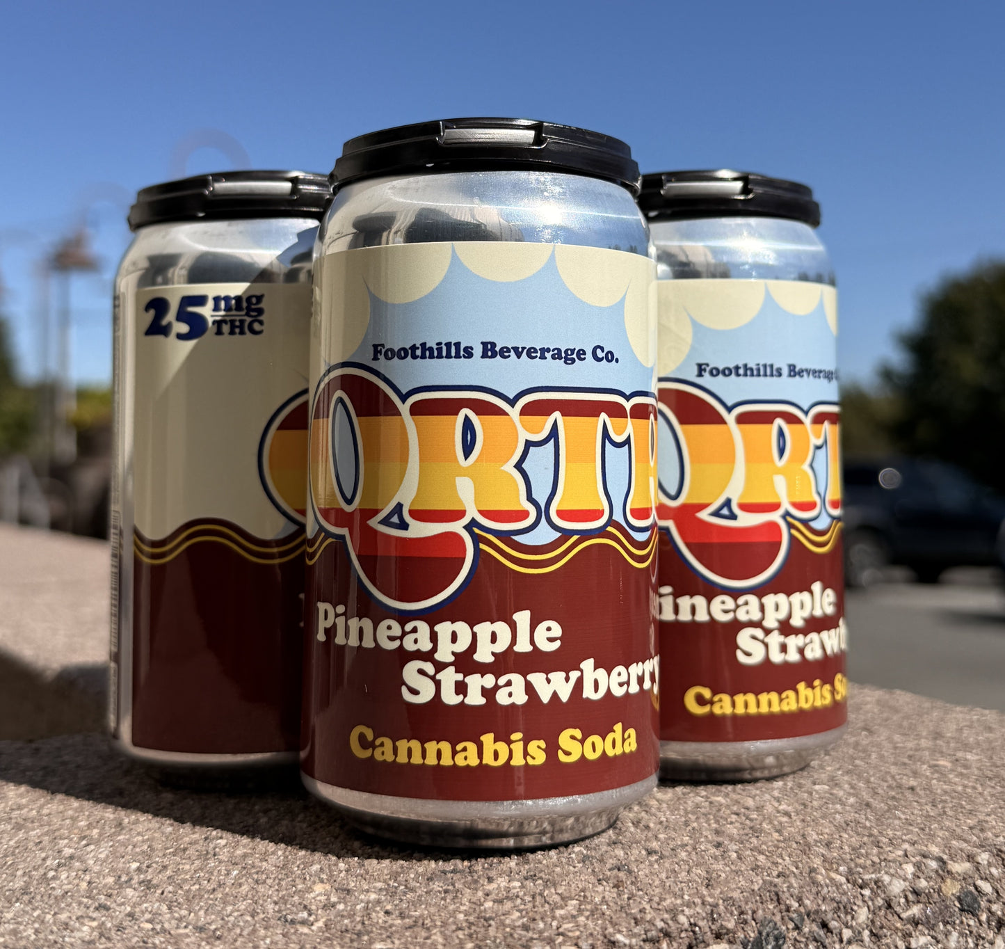 QRTR Cannabis Soda 4-Pack - Pineapple Strawberry