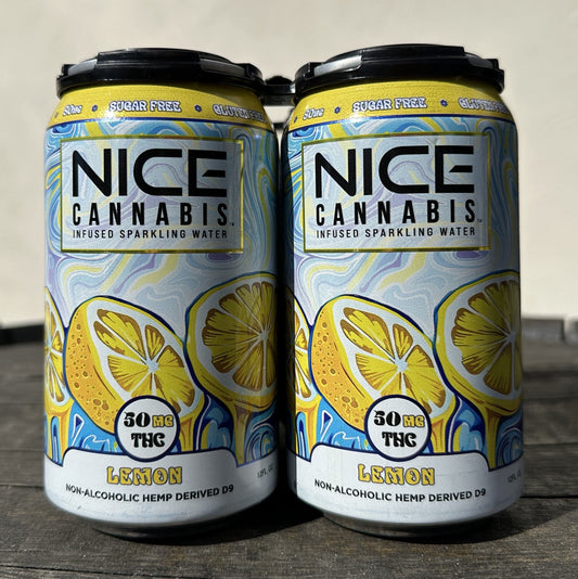 Nice Cannabis - 50mg Sparkling Water - Lemon 4-Pack - Foothills Brewing