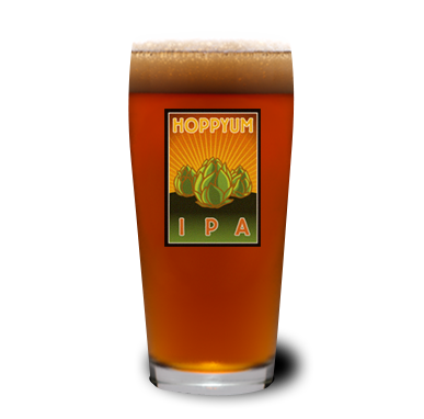 Hoppyum IPA Pint Glass